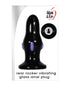 Adam & Eve Rear Rocker Vibrating Glass Anal Plug - Black